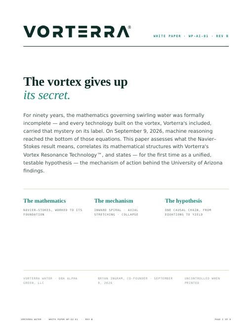 The Vortex Gives Up Its Secret — cover page